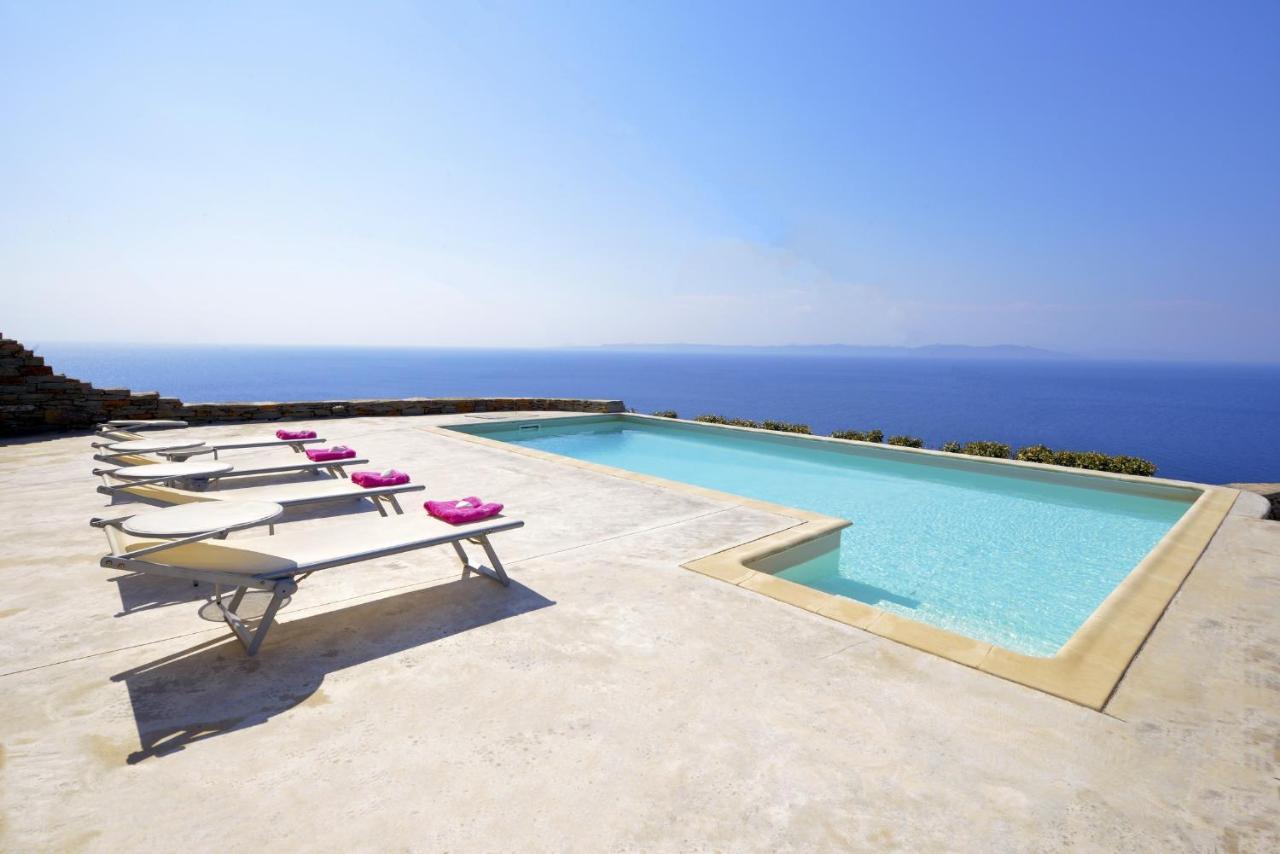 Spectacular Sunset View Villa At Melissaki Ioulis Exteriér fotografie