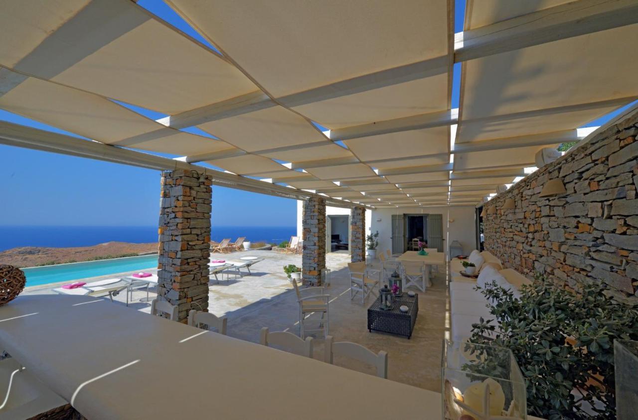 Spectacular Sunset View Villa At Melissaki Ioulis Exteriér fotografie