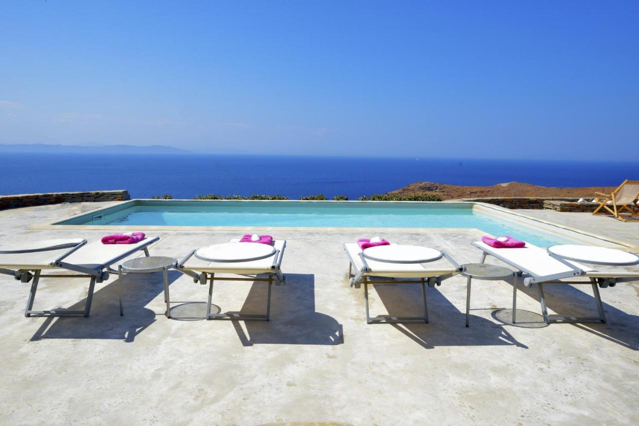 Spectacular Sunset View Villa At Melissaki Ioulis Exteriér fotografie