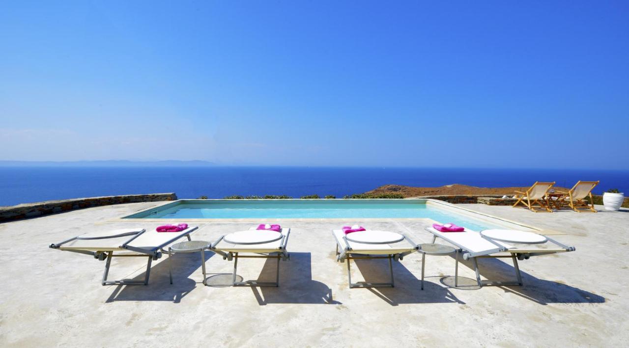 Spectacular Sunset View Villa At Melissaki Ioulis Exteriér fotografie