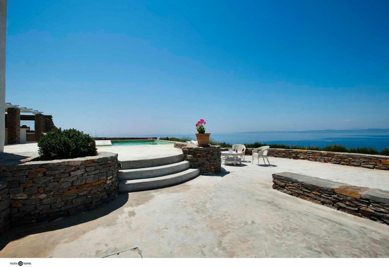 Spectacular Sunset View Villa At Melissaki Ioulis Exteriér fotografie